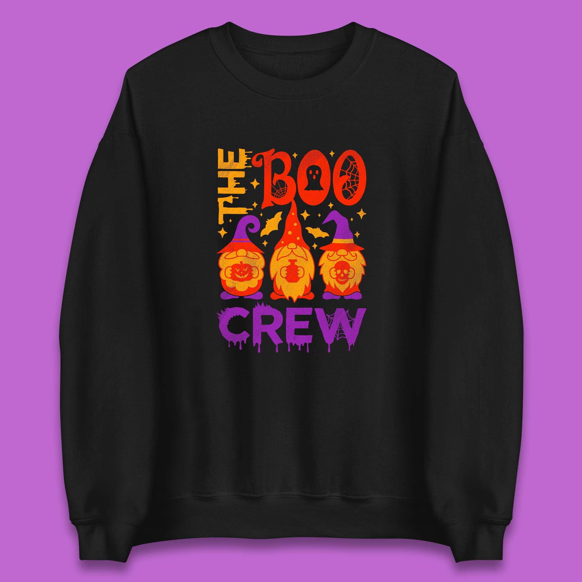 The Boo Crew Halloween Gnomes Squad Horror Scary Spooky Matching Costume Unisex Sweatshirt