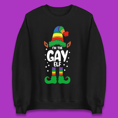 I'm The Gay Elf Christmas LGBTQ+ Rainbow Elf Xmas Gay Pride Unisex Sweatshirt