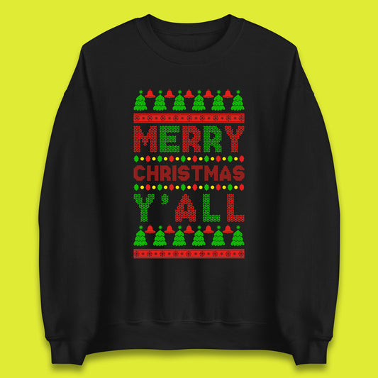 merry christmas y'all sweatshirt