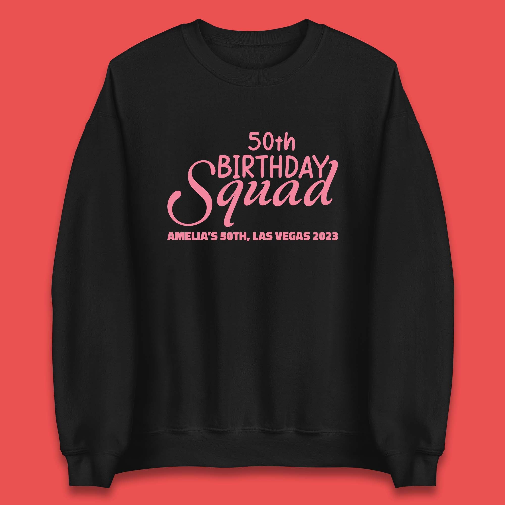 Personalised Birthday Squad Custom Birthday Year Your Name City And Year Birthday Party Unisex Sweatshirt