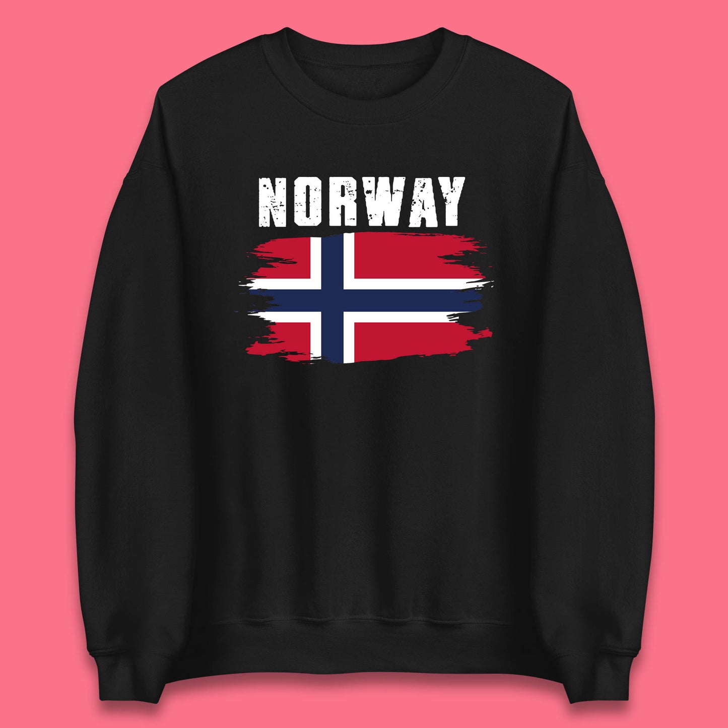 Distressed Norway Flag Kingdom Of Norway Patriotic Norwegian Flag Unisex Sweatshirt