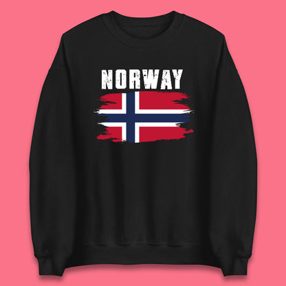 Distressed Norway Flag Kingdom Of Norway Patriotic Norwegian Flag Unisex Sweatshirt