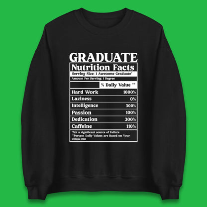Graduate Nutrition Facts Unisex Sweatshirt