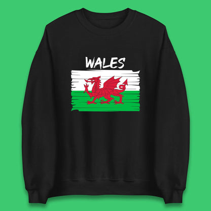 Welsh Dragon Flag Of Wales Saint Welsh Sant Dewi St. David's Day Dragon Flag Unisex Sweatshirt