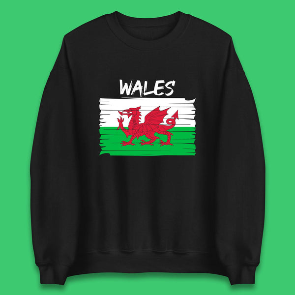 Welsh Dragon Flag Of Wales Saint Welsh Sant Dewi St. David's Day Dragon Flag Unisex Sweatshirt