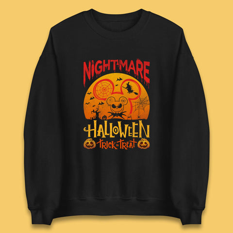 Halloween Nightmare Disney Mickey Mouse Jack Skellington The Nightmare Before Christmas Unisex Sweatshirt