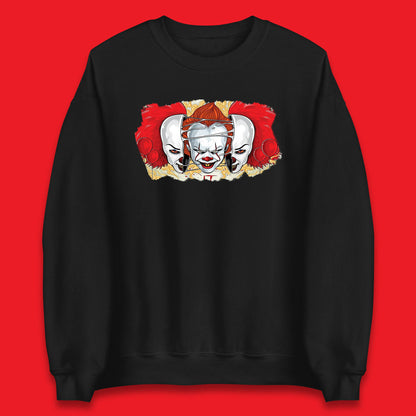 IT Pennywise Clown Halloween Horror Movie Character Evil Clown Costume Serial Killer Unisex Sweatshirt