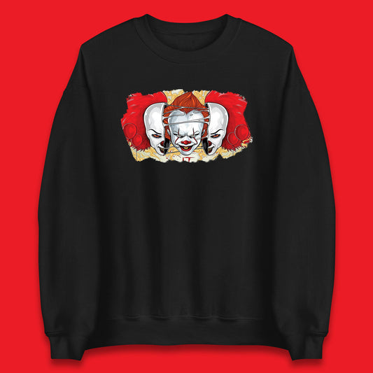 IT Pennywise Clown Halloween Horror Movie Character Evil Clown Costume Serial Killer Unisex Sweatshirt