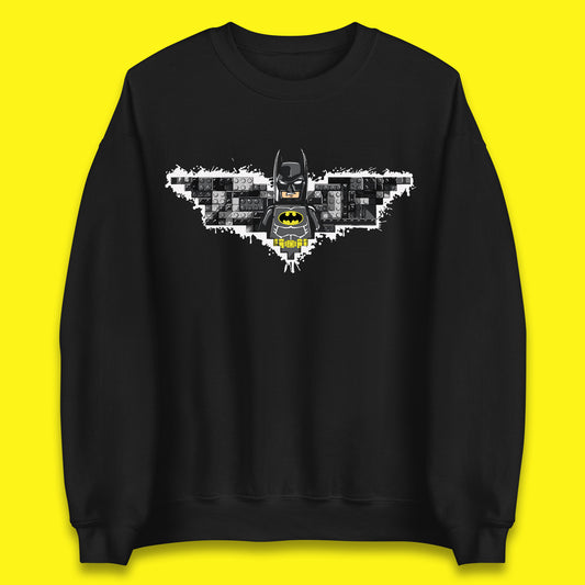 The Lego Batman Movie Superhero Building Bricks Block DC Comics Batman Master Builder Comic Book Character Unisex Sweatshirt