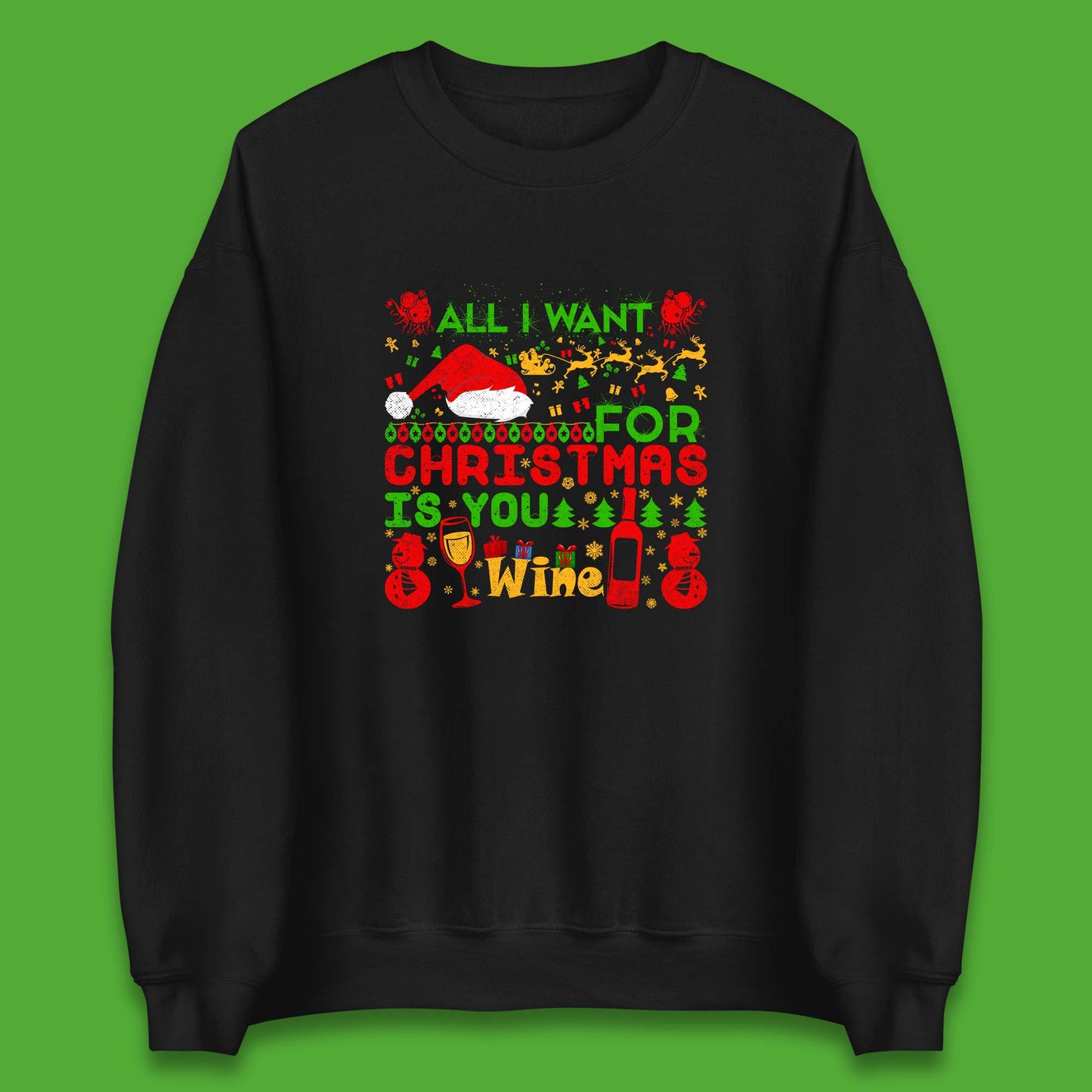 christmas wine sweatshirt