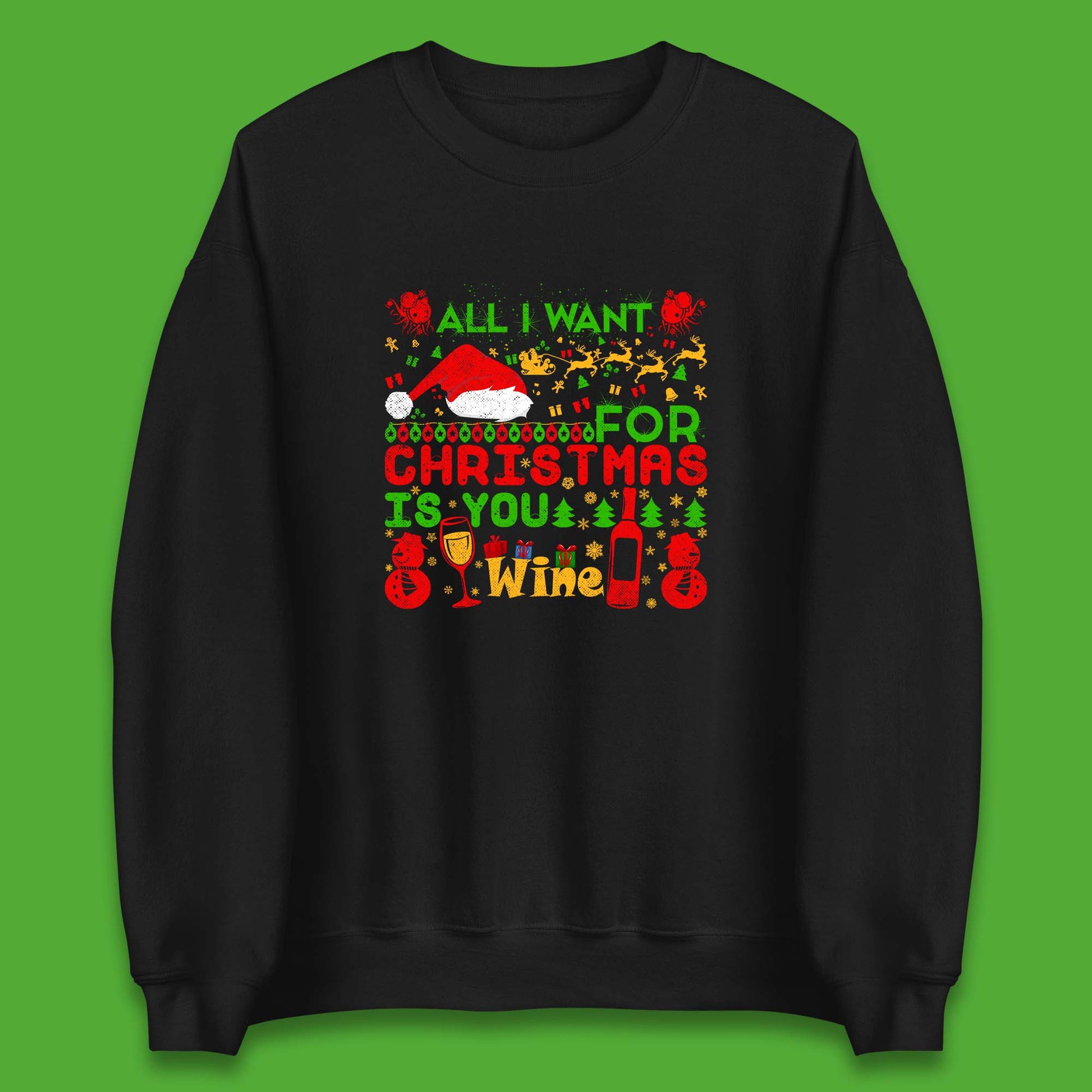 christmas wine sweatshirt