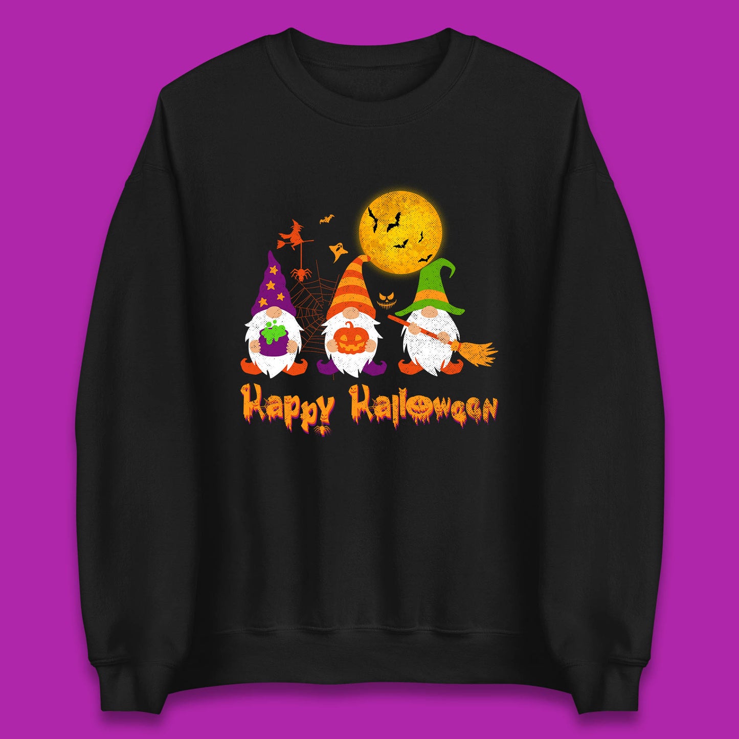 Happy Halloween Gnomies Spooky Witch Gnomes Scary Gnome Lover Unisex Sweatshirt