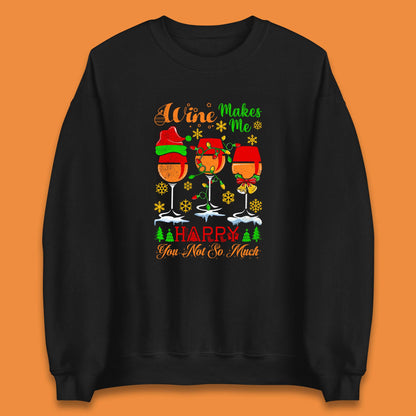 wine glasses christmas sweatshirt