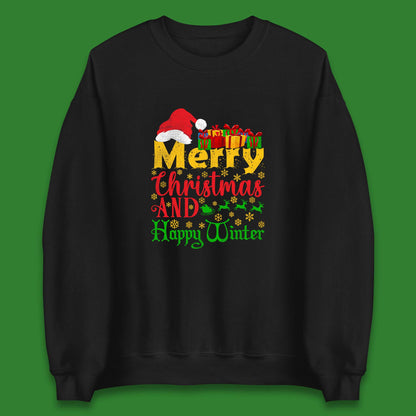 merry christmas and happy winter sweatshirt