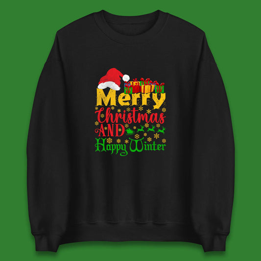 merry christmas and happy winter sweatshirt