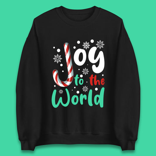 joy to the world christmas candy cane sweatshirt