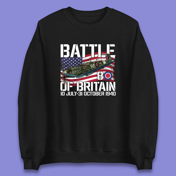 Battle Of Britain 10 July To 31 October 1940 WW2 Fighter Jet British Airforce Unisex Sweatshirt