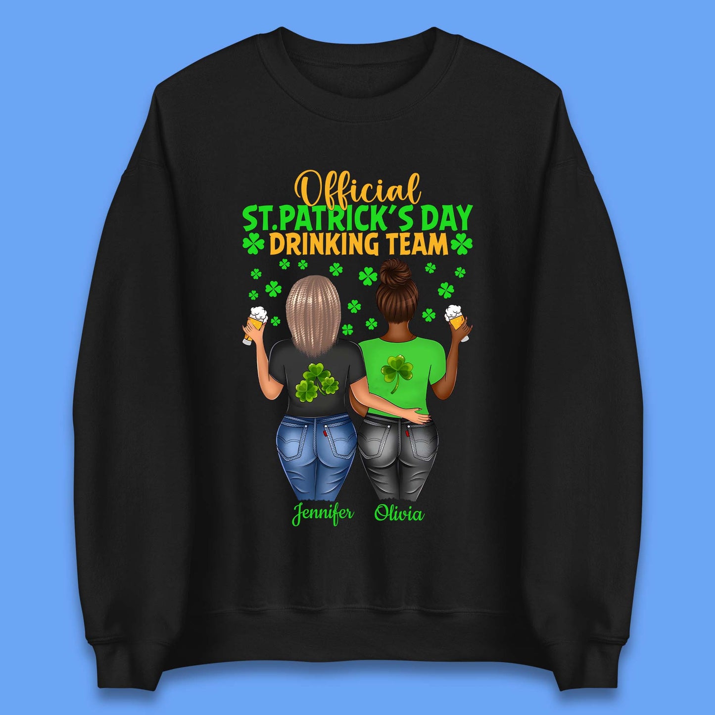 Personalised St. Patrick's Day Drinking Team Unisex Sweatshirt