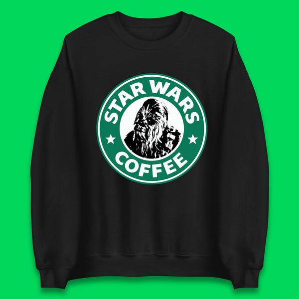 Chewbacca Star Wars Coffee Sci-fi Action Adventure Movie Character Starbucks Coffee Spoof 46th Anniversary Unisex Sweatshirt