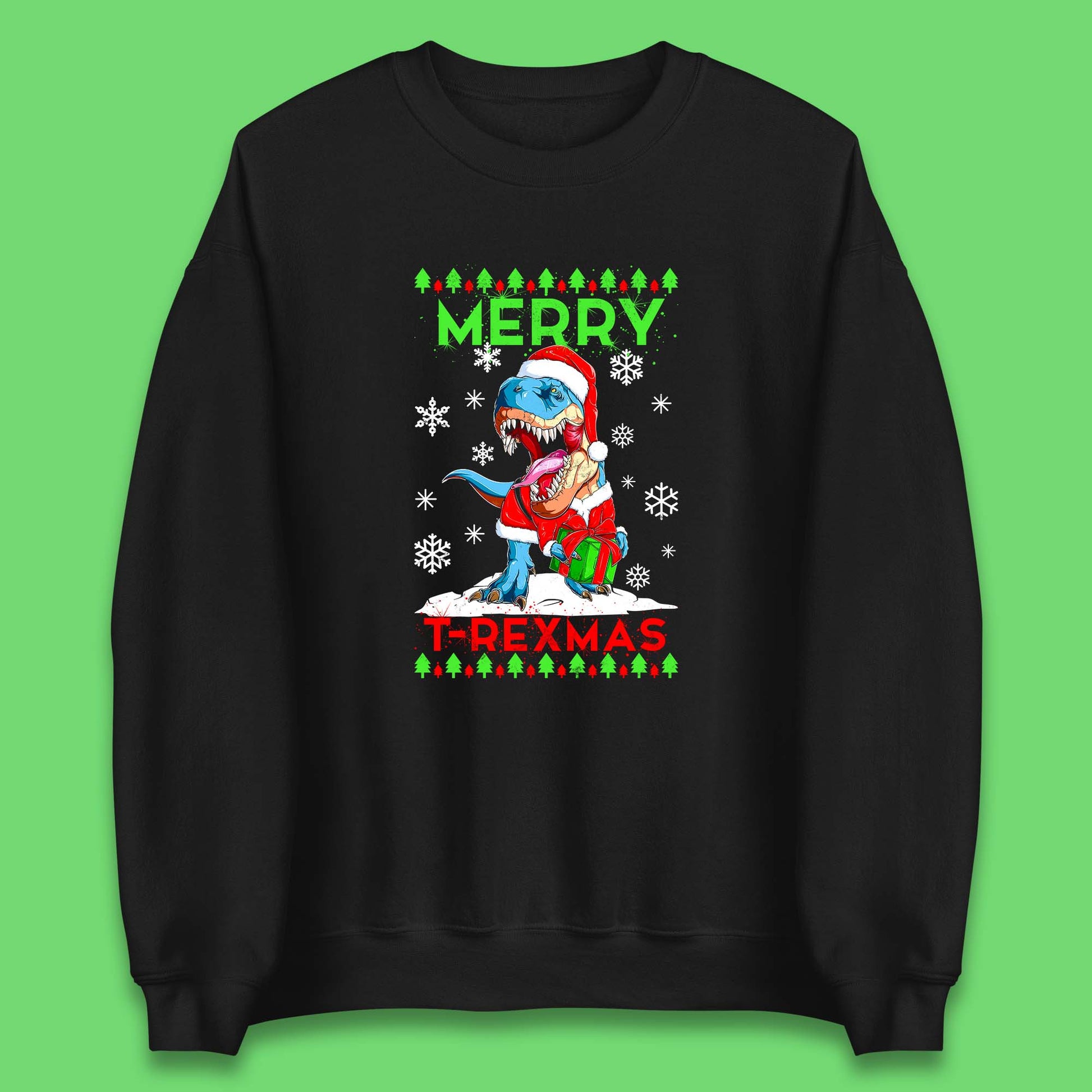 merry t rexmas christmas dinosaur sweatshirt