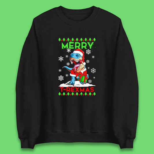 merry t rexmas christmas dinosaur sweatshirt
