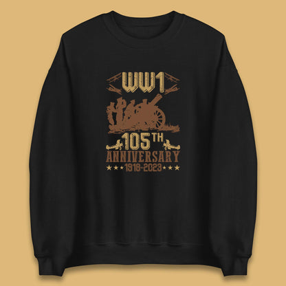 WW1 105th Anniversary 1918-2023 End Of World War I Remembrance Day Unisex Sweatshirt
