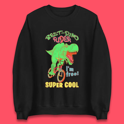 Dinosaur Riding Bicycle Unisex Sweatshirt