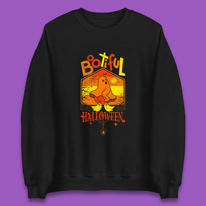 Bootiful Halloween Funny Ghost Big Butt Thick Halloween Ghost Booty Funny Humor Offensive Unisex Sweatshirt