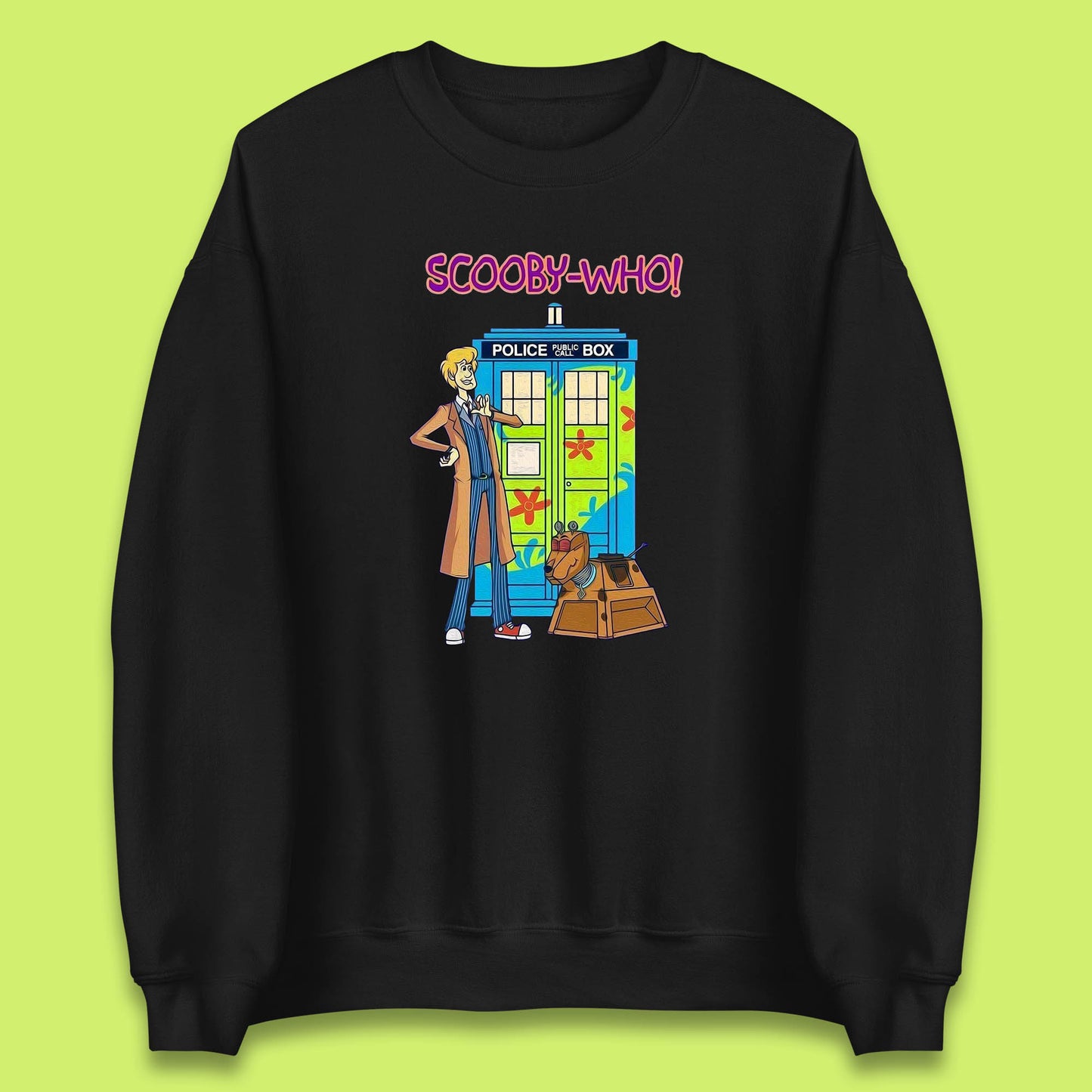 Scooby-Who Police Public Call Box  Scooby-Doo Doctor Who Tardis Police Box Unisex Sweatshirt