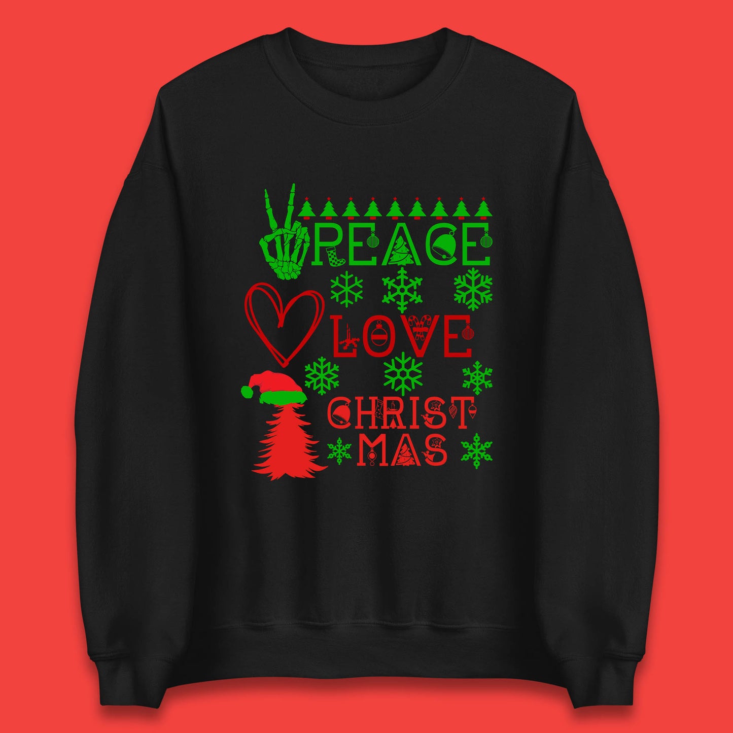 peace love christmas sweater