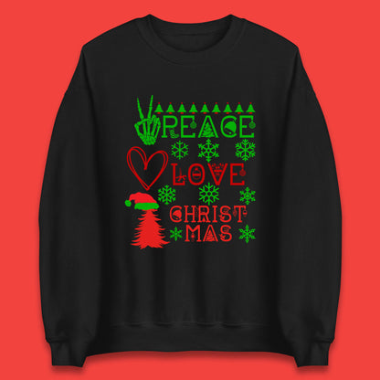 peace love christmas sweater