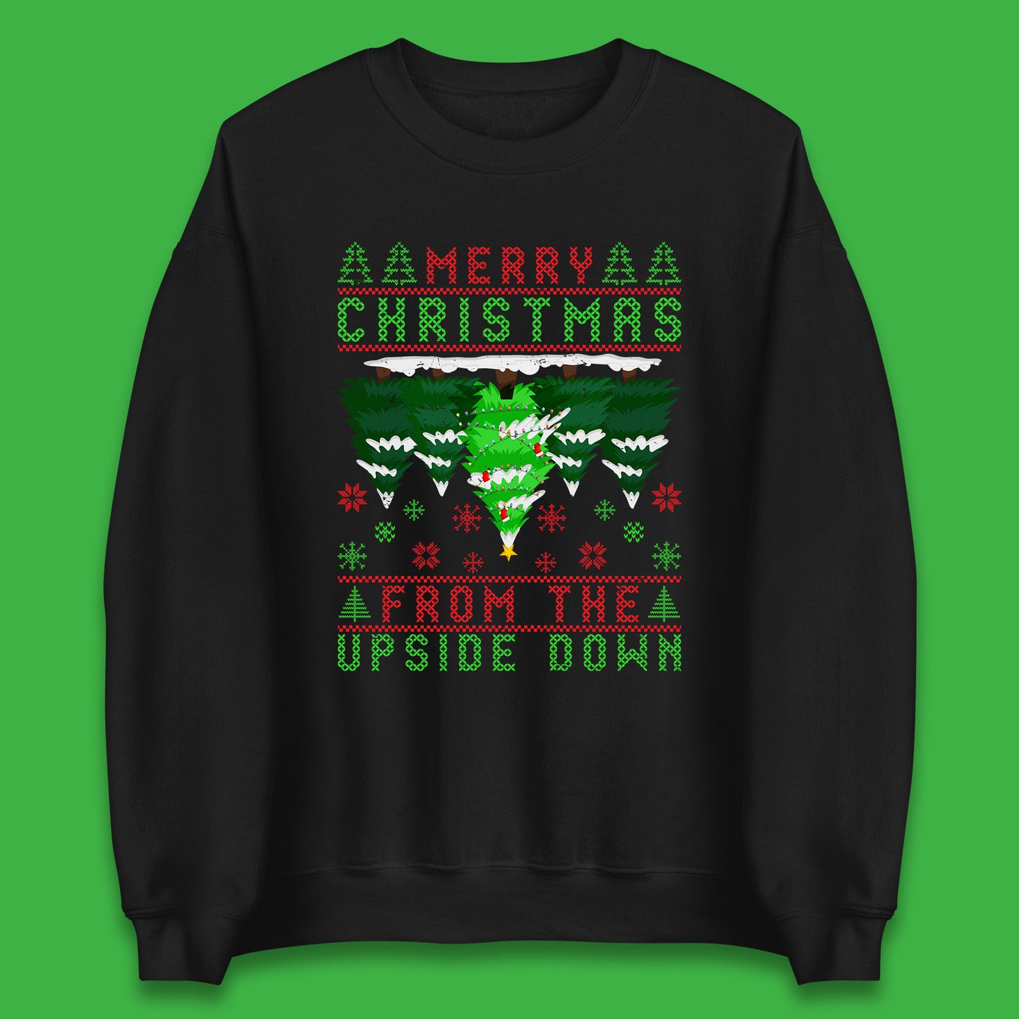 merry christmas from the upside down tree sweatshirt