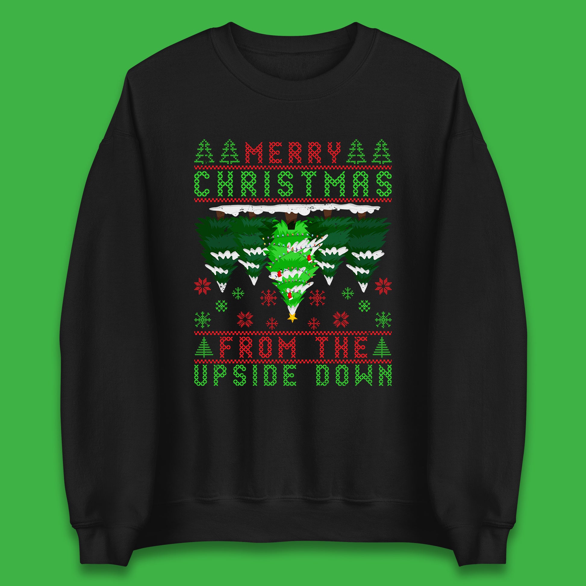 merry christmas from the upside down tree sweatshirt