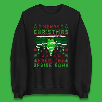 merry christmas from the upside down tree sweatshirt