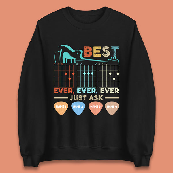 Personalised Best Guitar Dad Unisex Sweatshirt