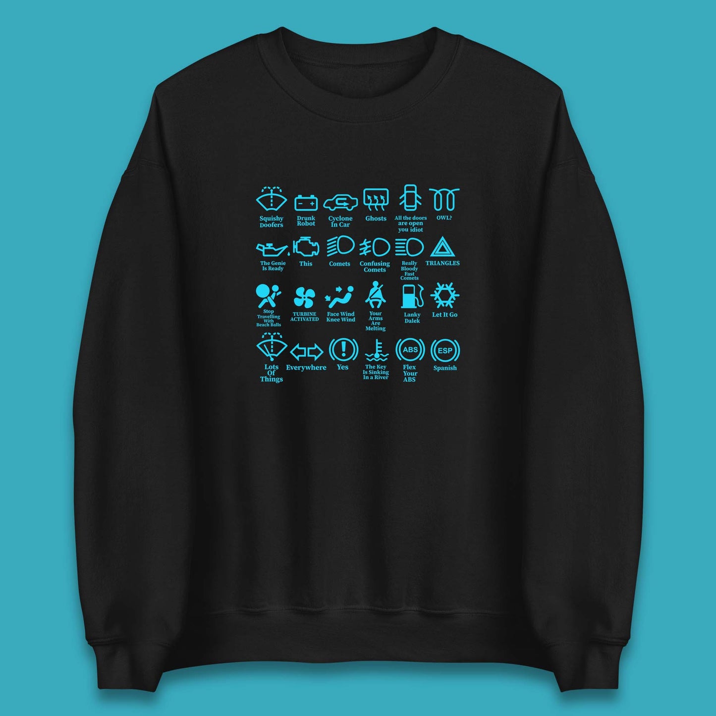Warning Signs 101 Funny Racing Auto Mechanic Manual Shifting Funny Driving Unisex Sweatshirt
