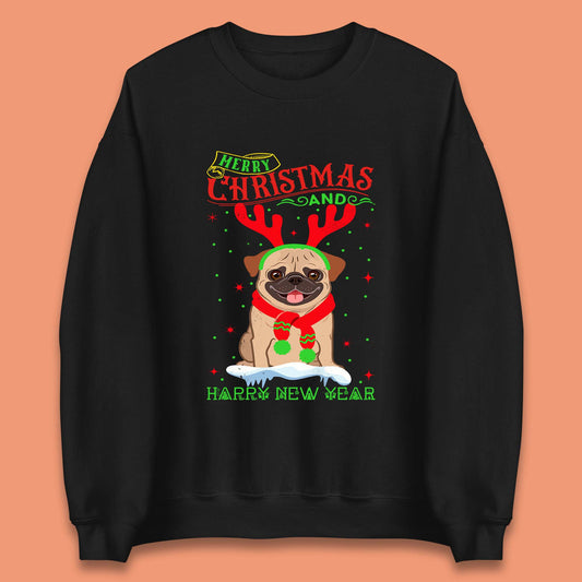christmas pug dog sweatshirt