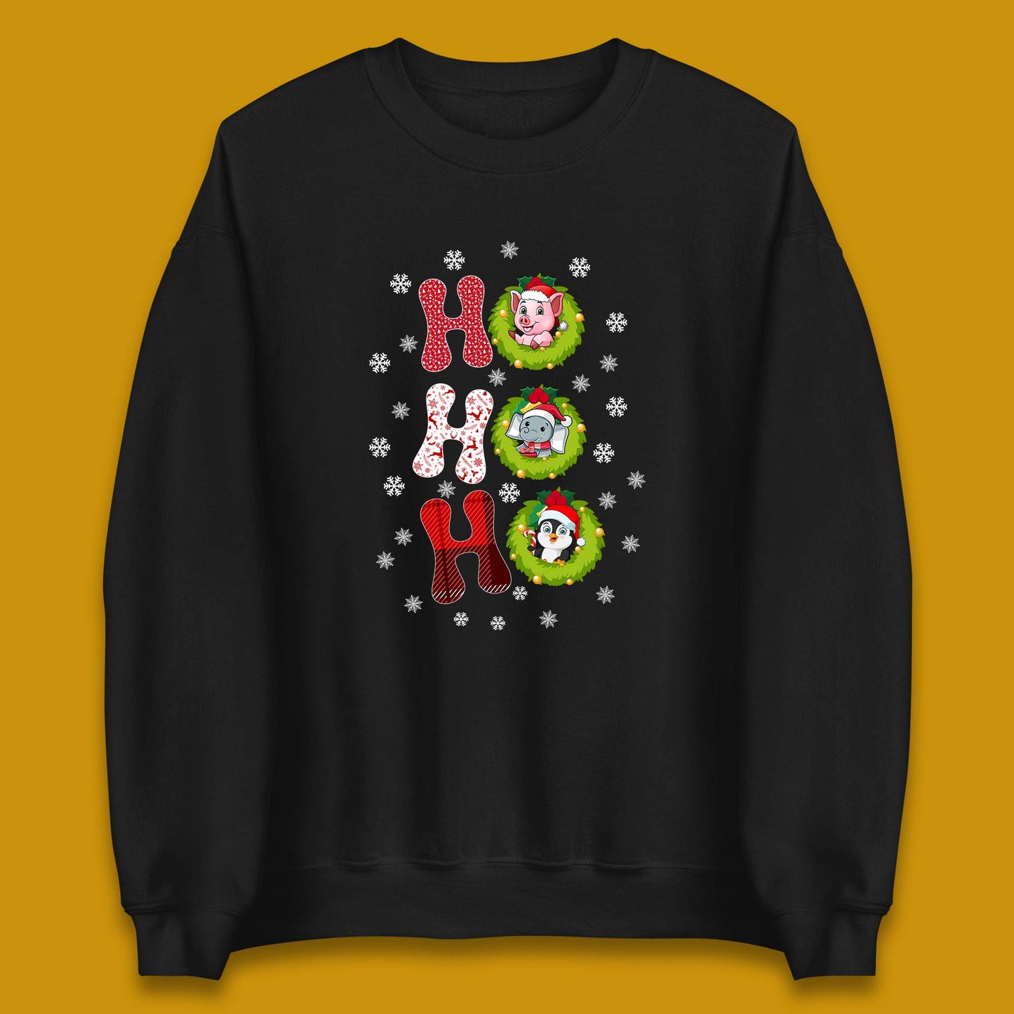 ho ho ho christmas animals sweatshirt