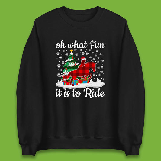 horse riding christmas sweatshirt