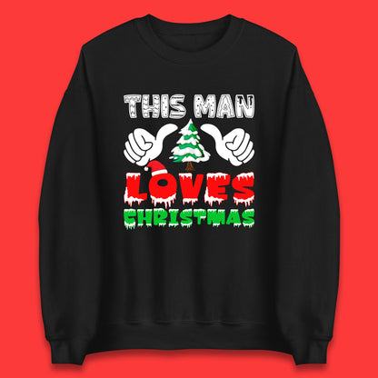 this man loves christmas sweatshirt