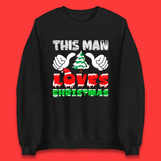 this man loves christmas sweatshirt