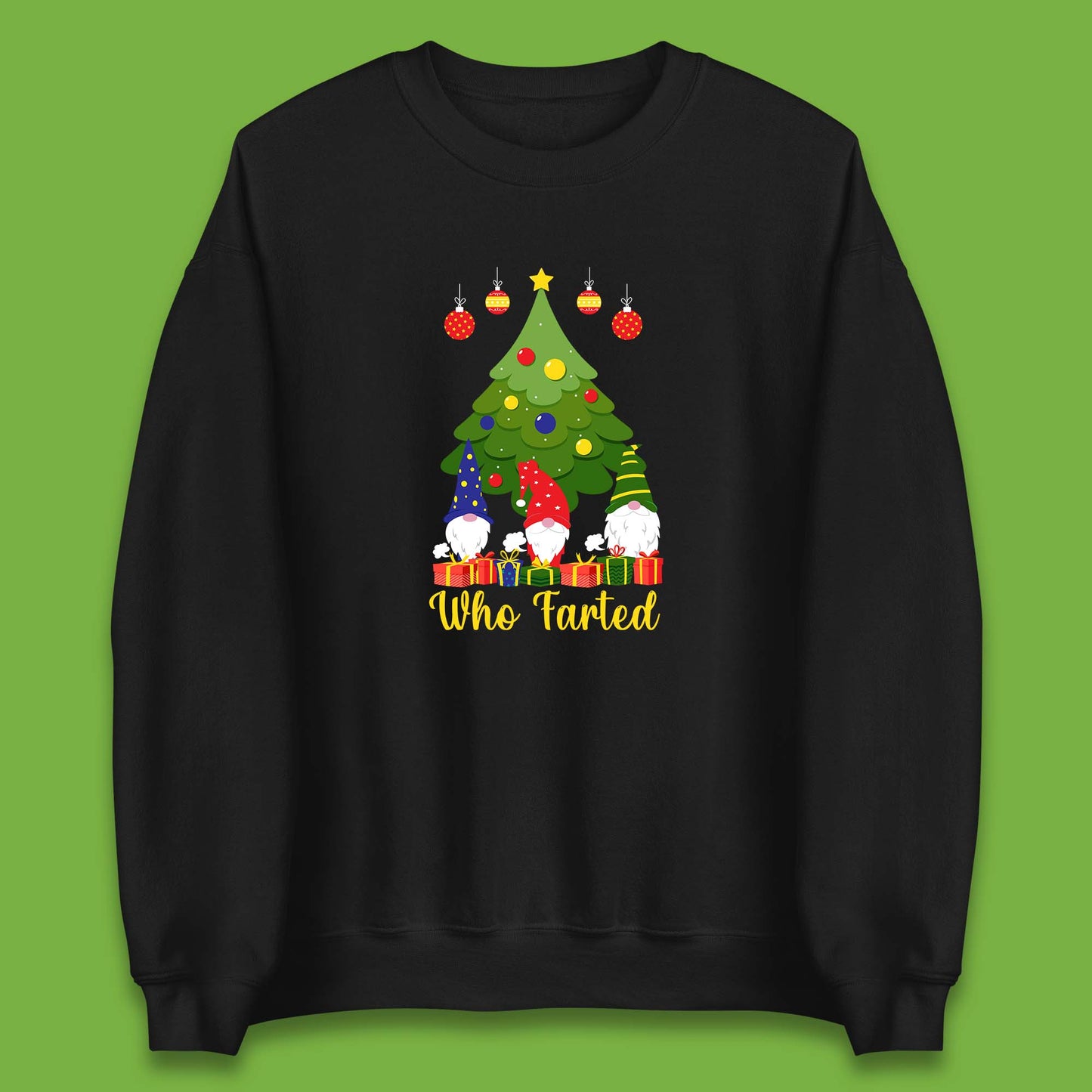who farted christmas gnomes funny sweatshirt