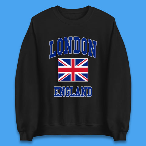 London England Flag Great Britain United Kingdom Uk Union Jack Souvenir British Flag Unisex Sweatshirt