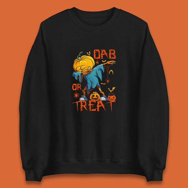 Dab Or Treat Scarecrow Dabs Halloween Dabbing Dance Horror Scary Unisex Sweatshirt