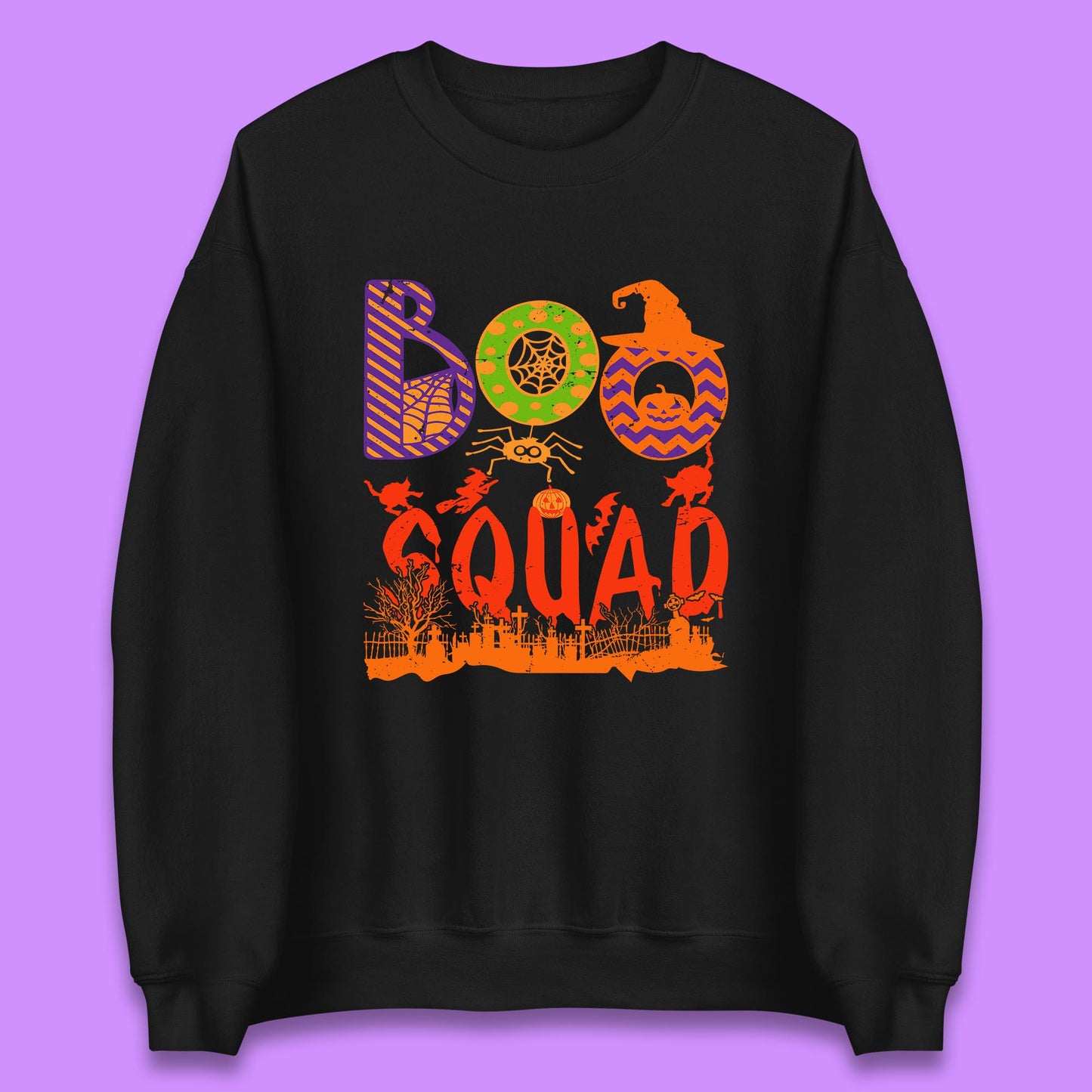 Boo Squad Halloween Matching Costume Horror Boo Crew Unisex Sweatshirt