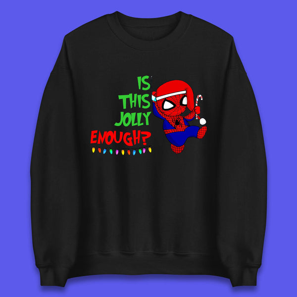 Jolly Enough Spiderman Christmas Unisex Sweatshirt