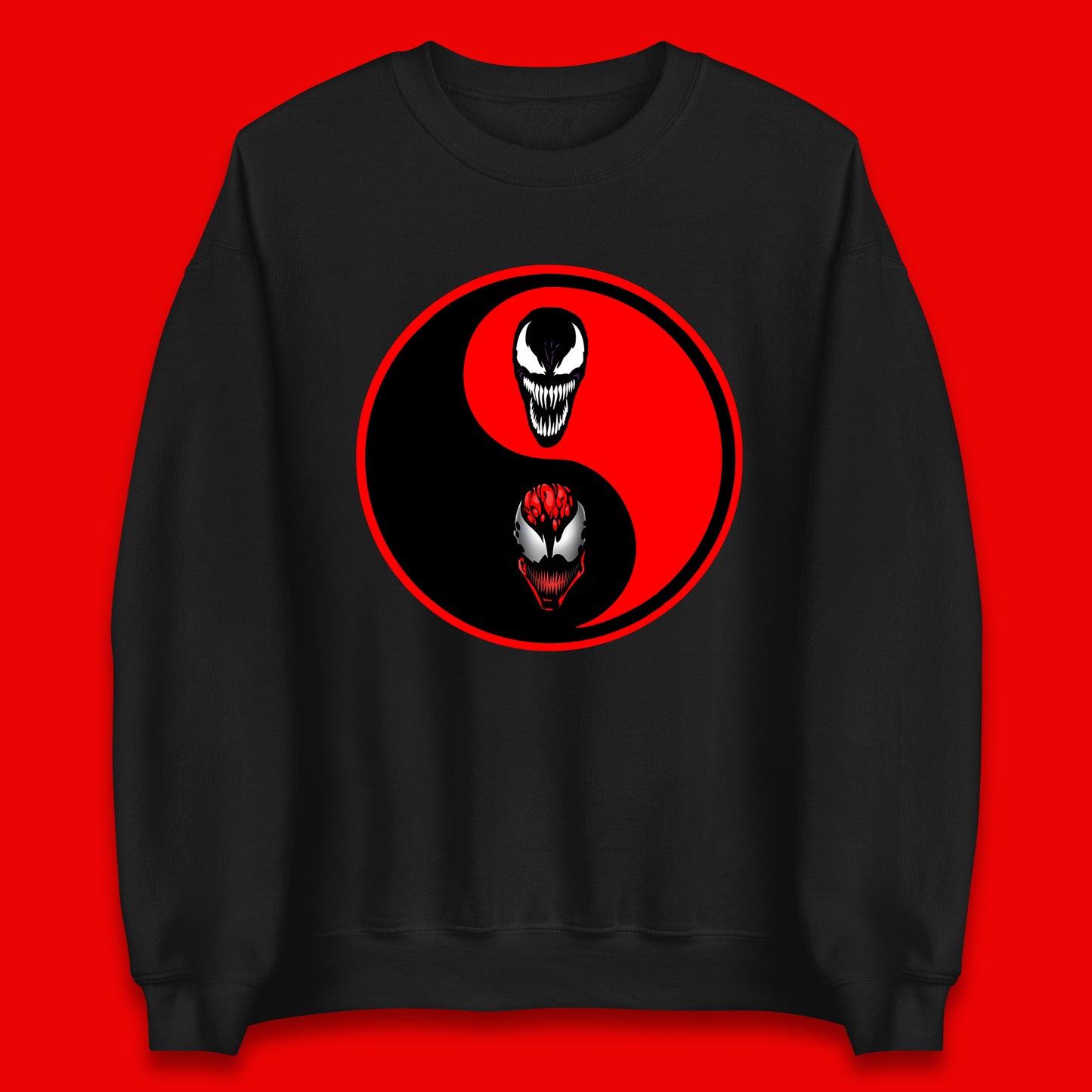 Marvel Comics Carnage And Venom Fictional Movie Character Anime Yin Yang Spoof Unisex Sweatshirt