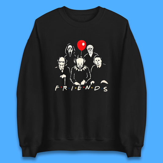 Halloween Friends Horror Movie Killers Characters Halloween Villians Unisex Sweatshirt