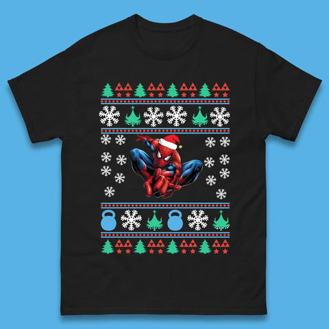 Spiderman Christmas Mens T-Shirt