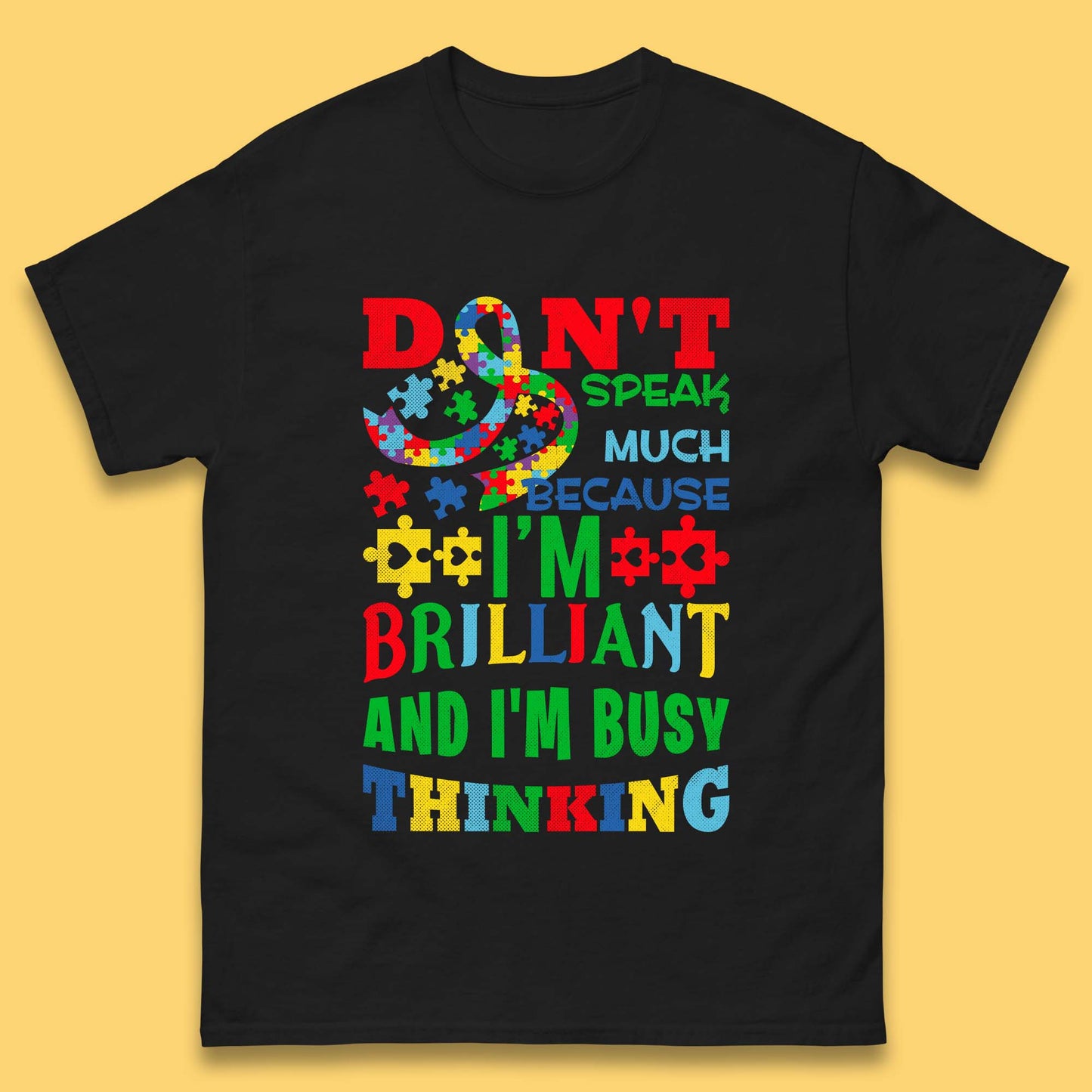 Autism Busy Thinking Mens T-Shirt